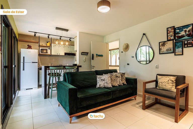 Apartamento térreo espaçoso no VG Sun Cumbuco por Tactu