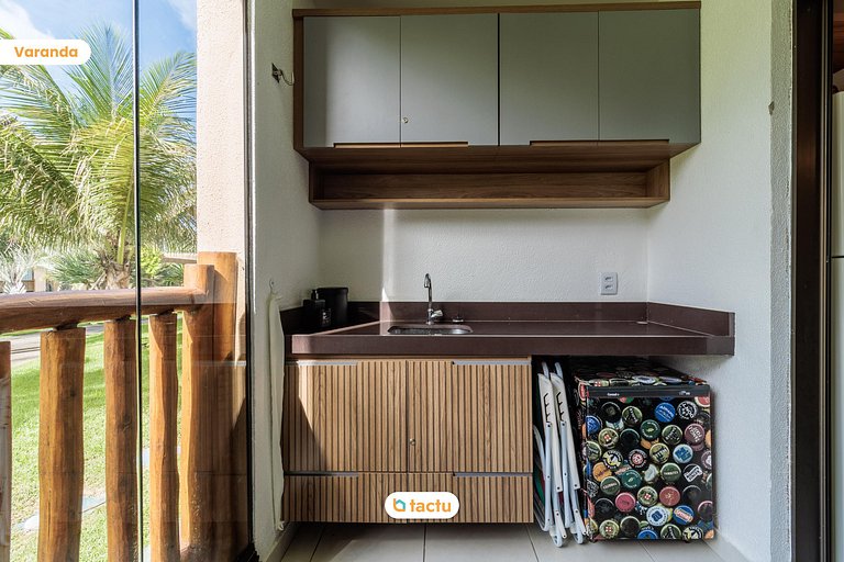 Apartamento térreo espaçoso no VG Sun Cumbuco por Tactu