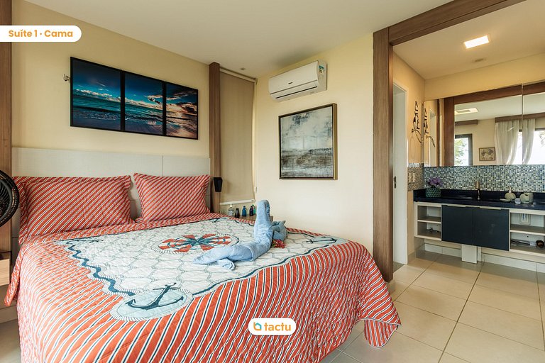 Ground Floor Bungalow 70 m², Oceanfront at VG Sun Cumbuco