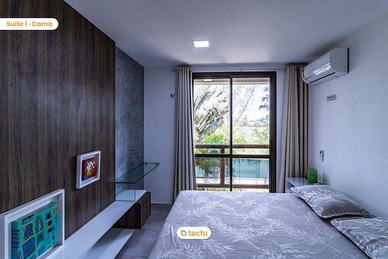 Apartamento com varanda no Wai Wai Cumbuco por Tactu