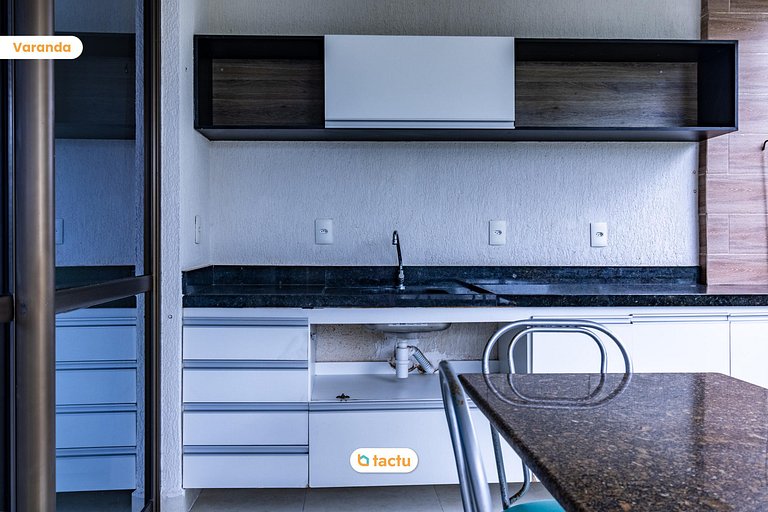 Apartamento com varanda no Wai Wai Cumbuco por Tactu