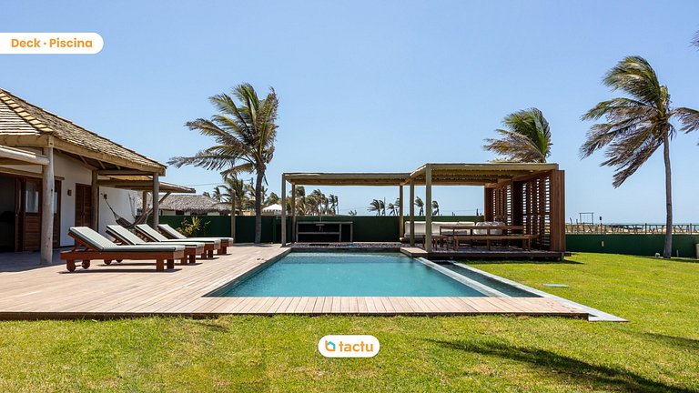 Casa Frente Vista Mar Fortim Ceará Luxosa com 6 Quartos Kite