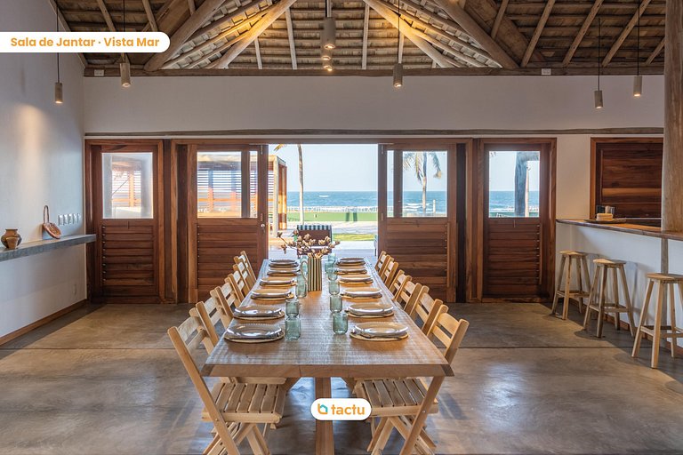 Casa Frente Vista Mar Fortim Ceará Luxosa com 6 Quartos Kite