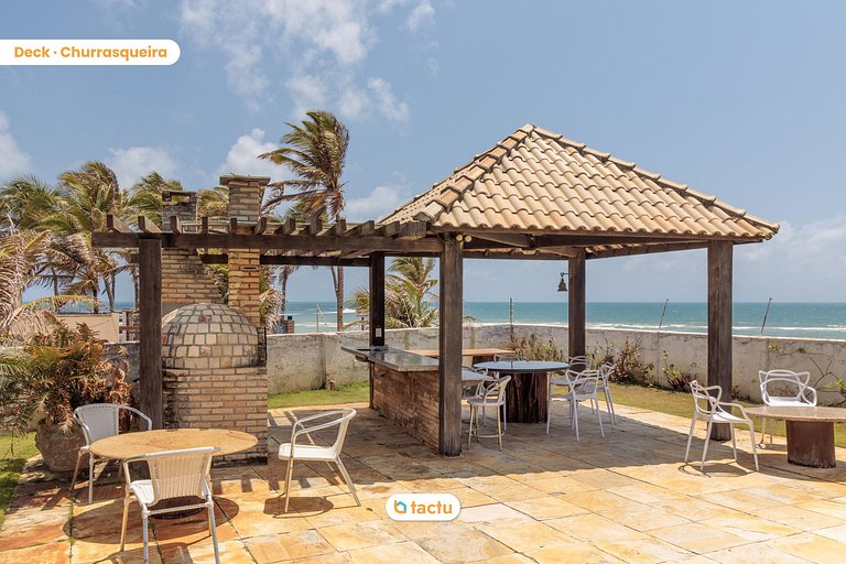 Casa Frente Mar com Serviço e próxima ao Beach Park