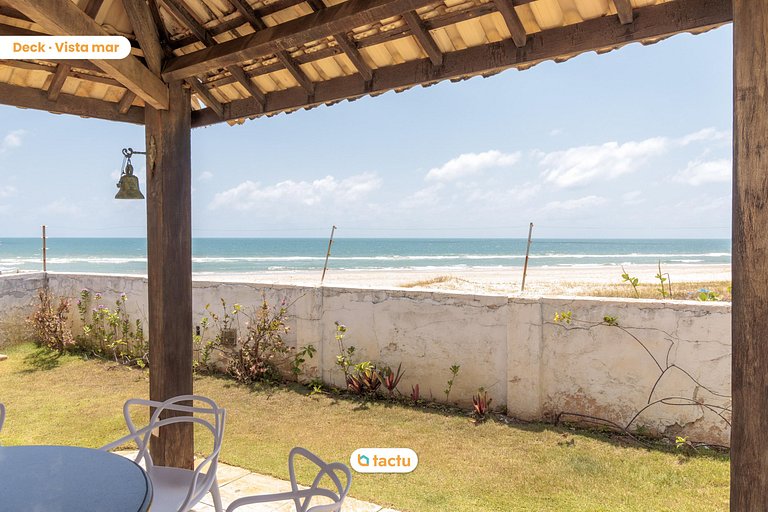 Casa Frente Mar com Serviço e próxima ao Beach Park