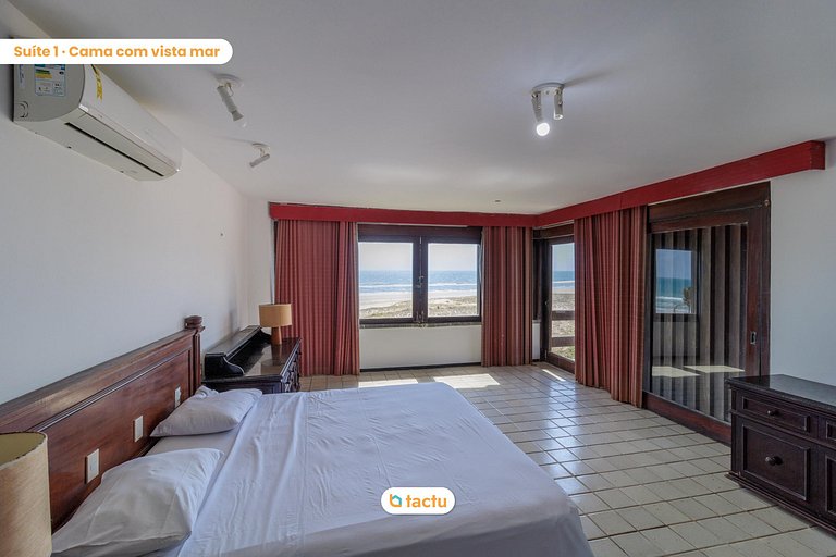 Casa Frente Mar com Serviço e próxima ao Beach Park