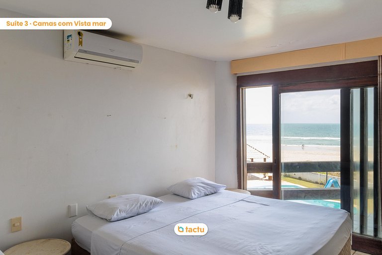 Casa Frente Mar com Serviço e próxima ao Beach Park