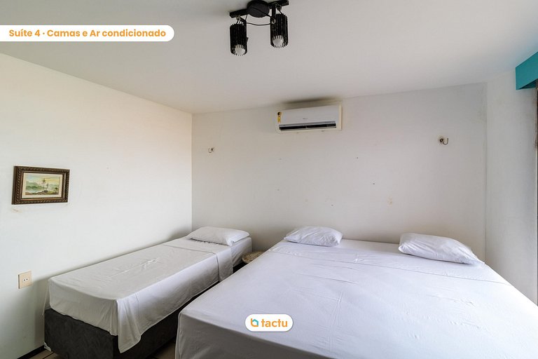 Casa Frente Mar com Serviço e próxima ao Beach Park