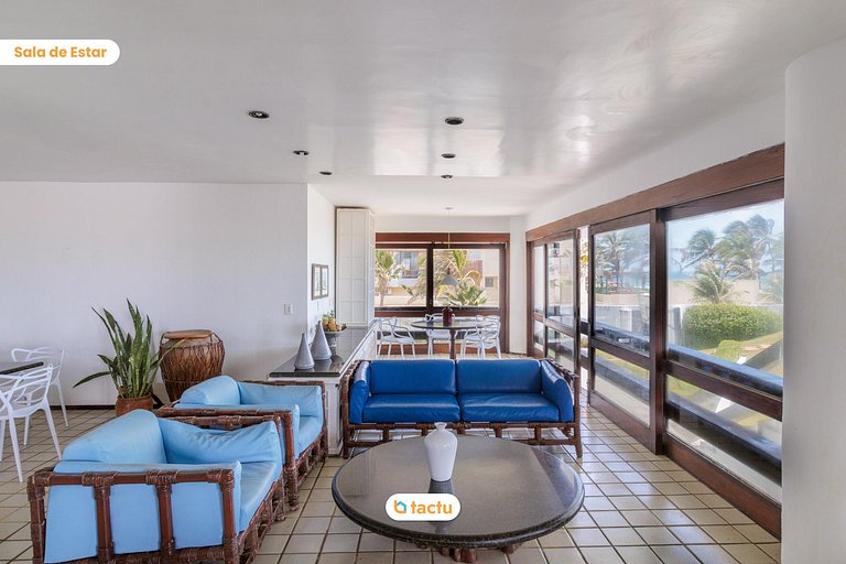 Casa Frente Mar com Serviço e próxima ao Beach Park