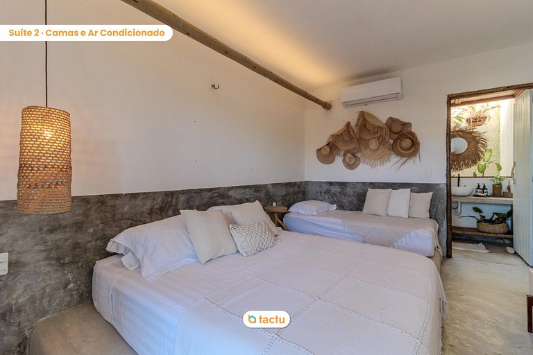Casa Slow na praia da Taíba com vista para a praia
