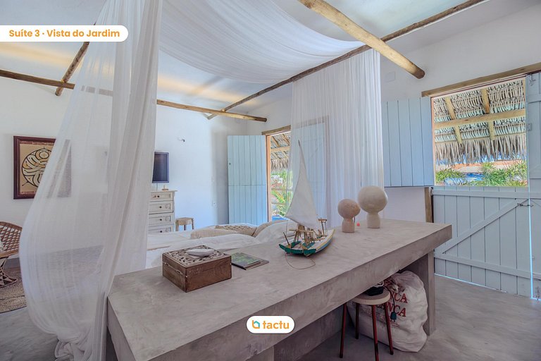 Casa Slow na praia da Taíba com vista para a praia