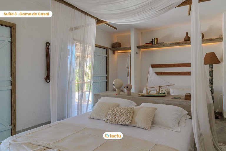 Casa Slow na praia da Taíba com vista para a praia