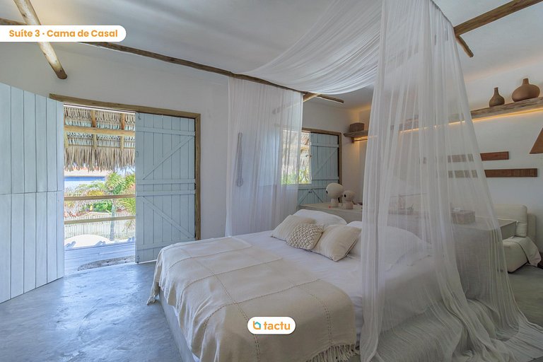 Casa Slow na praia da Taíba com vista para a praia