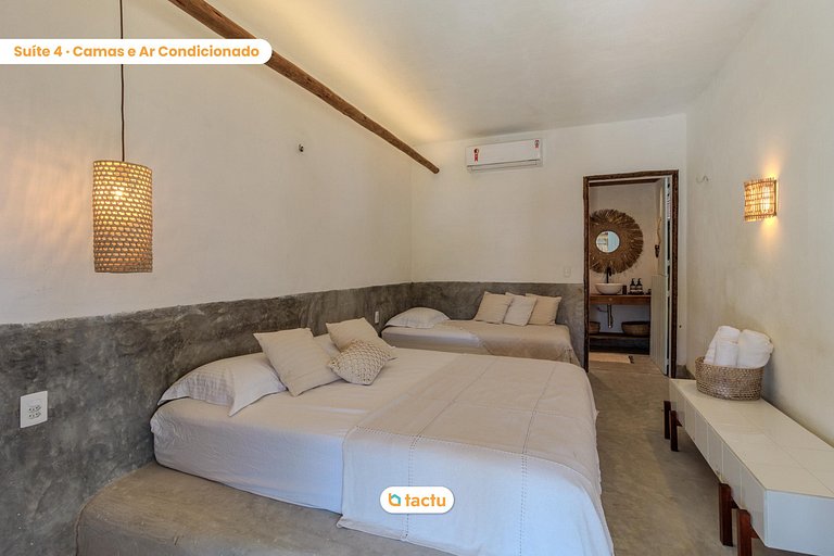 Casa Slow na praia da Taíba com vista para a praia