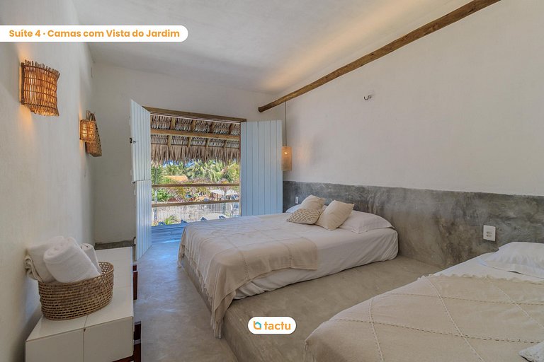 Casa Slow na praia da Taíba com vista para a praia