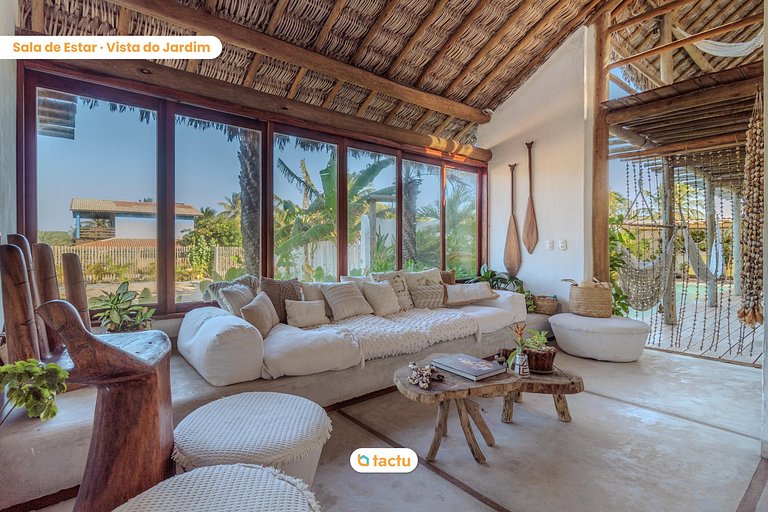 Casa Slow na praia da Taíba com vista para a praia