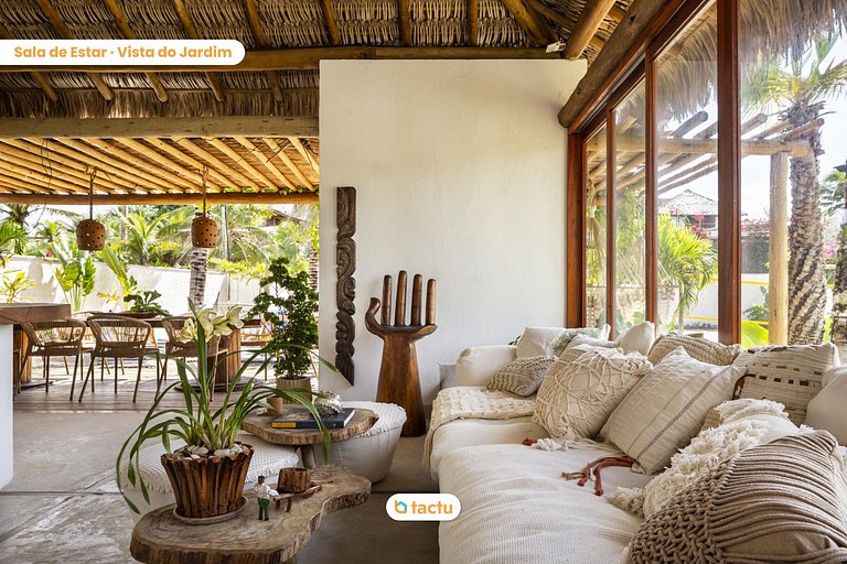 Casa Slow na praia da Taíba com vista para a praia