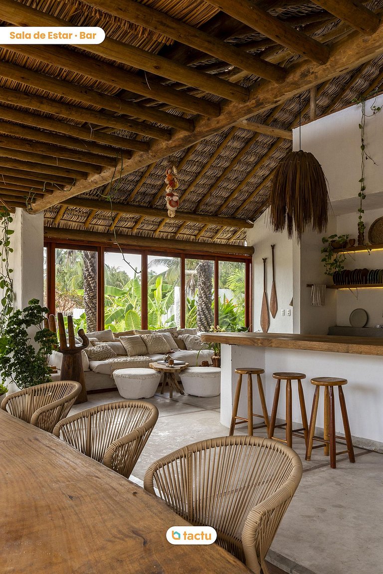 Casa Slow na praia da Taíba com vista para a praia