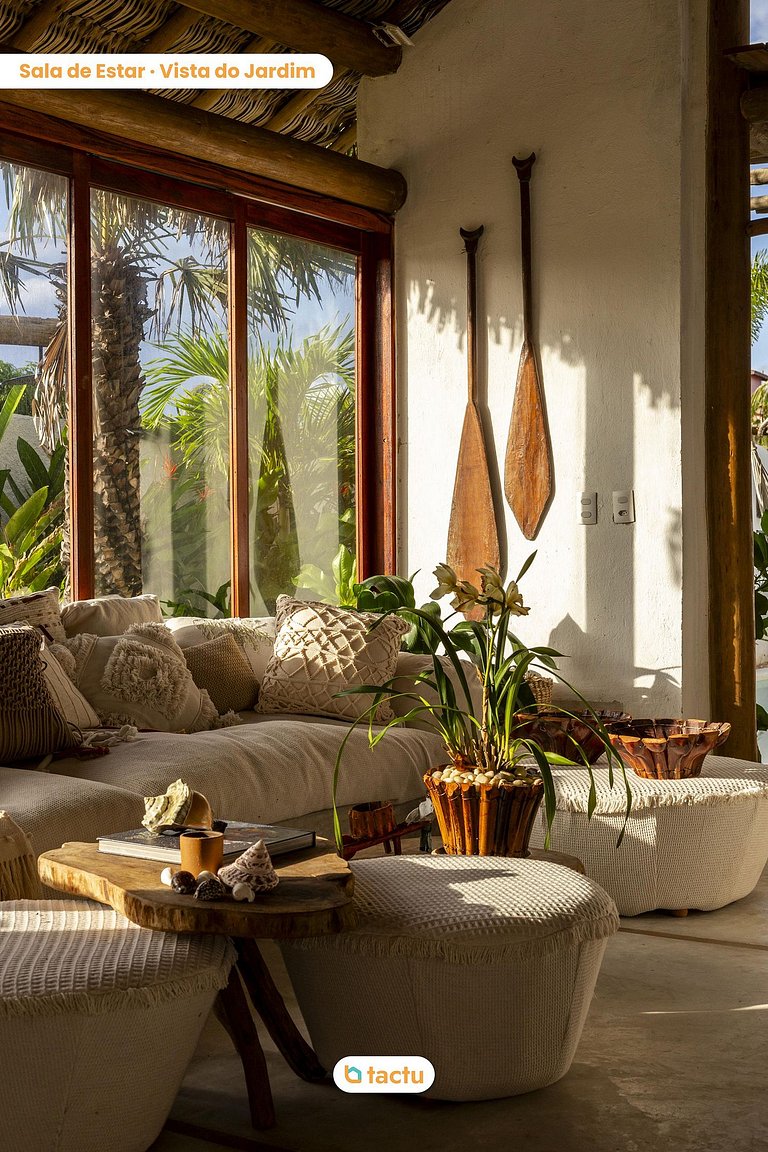 Casa Slow na praia da Taíba com vista para a praia