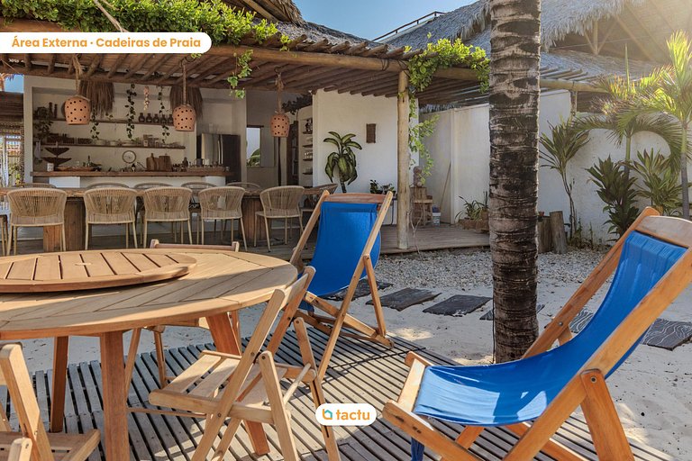 Casa Slow na praia da Taíba com vista para a praia