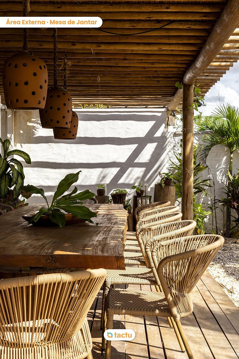 Casa Slow na praia da Taíba com vista para a praia