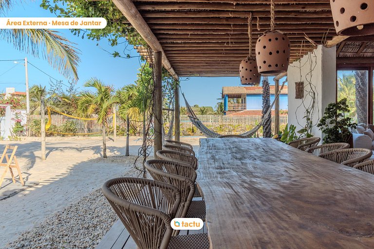 Casa Slow na praia da Taíba com vista para a praia