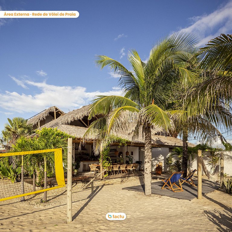 Casa Slow na praia da Taíba com vista para a praia