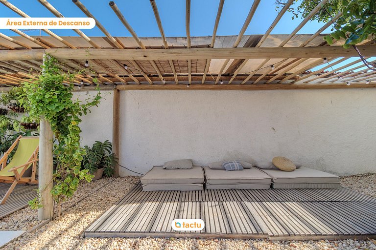 Casa Slow na praia da Taíba com vista para a praia
