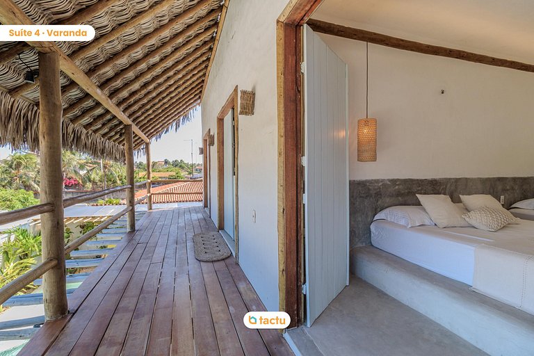 Casa Slow na praia da Taíba com vista para a praia