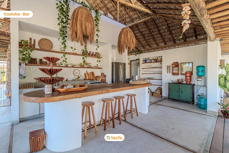 Casa Slow na praia da Taíba com vista para a praia
