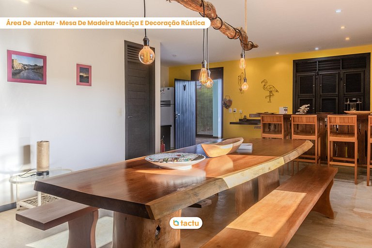 Casa Gracinda, com enorme piscina e jardim em Fortim