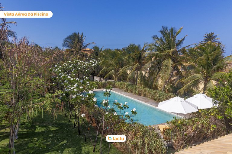 Casa Gracinda, com enorme piscina e jardim em Fortim