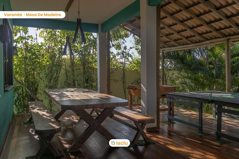 Casa Gracinda, com enorme piscina e jardim em Fortim