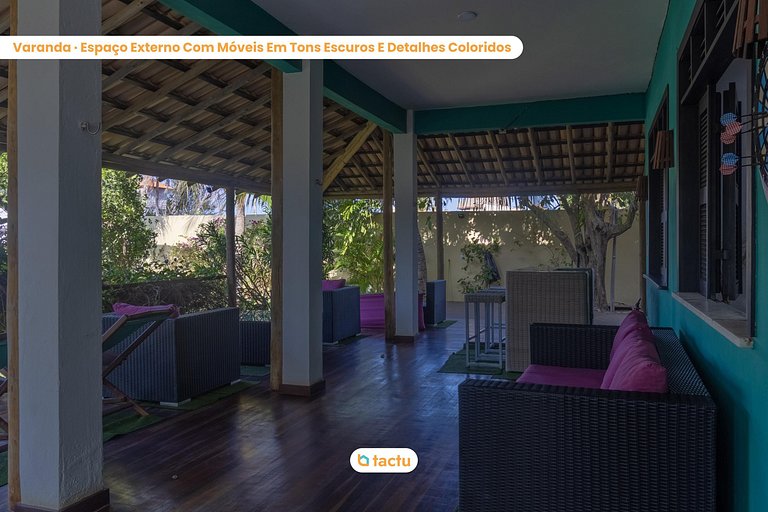 Casa Gracinda, com enorme piscina e jardim em Fortim
