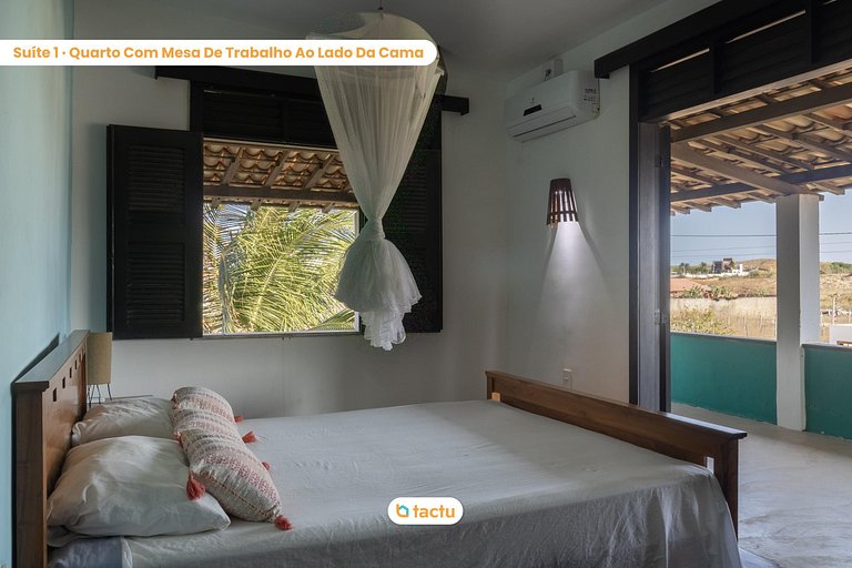 Casa Gracinda, com enorme piscina e jardim em Fortim