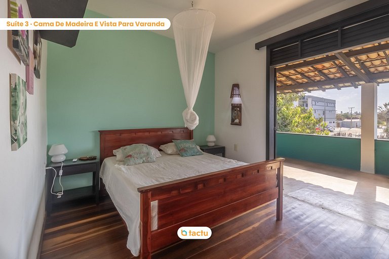 Casa Gracinda, com enorme piscina e jardim em Fortim