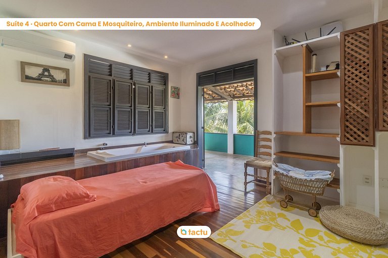 Casa Gracinda, com enorme piscina e jardim em Fortim