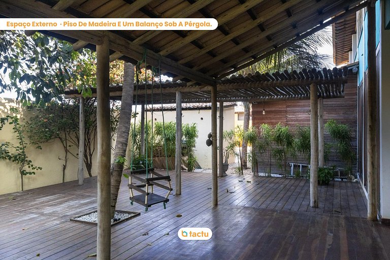 Casa Gracinda, com enorme piscina e jardim em Fortim