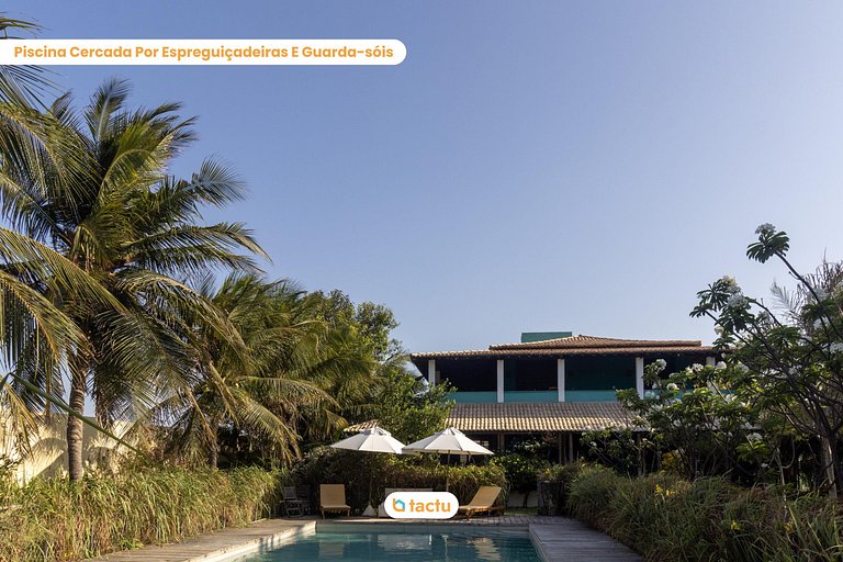 Casa Gracinda, com enorme piscina e jardim em Fortim