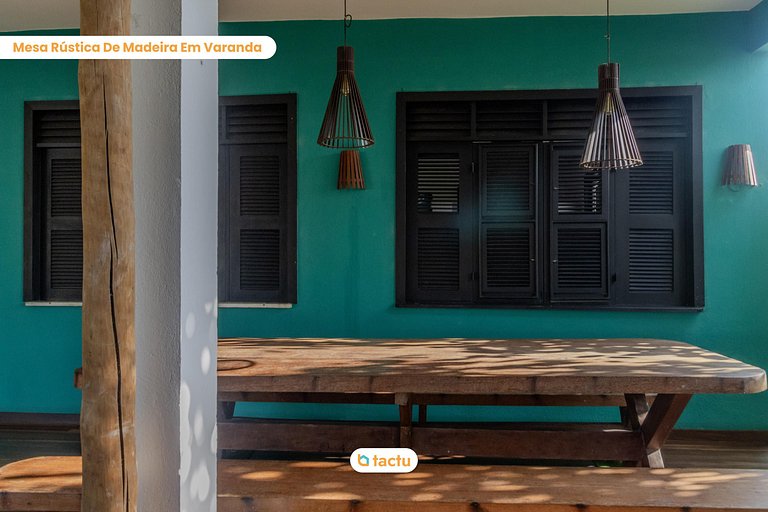 Casa Gracinda, com enorme piscina e jardim em Fortim