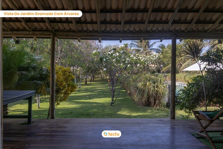Casa Gracinda, com enorme piscina e jardim em Fortim