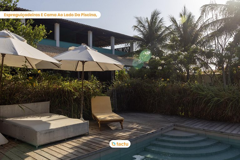 Casa Gracinda, com enorme piscina e jardim em Fortim