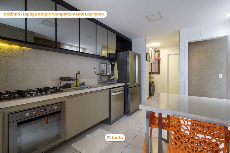 Apartamento enorme frente mar no Mandara