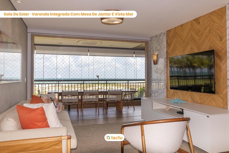 Apartamento enorme frente mar no Mandara