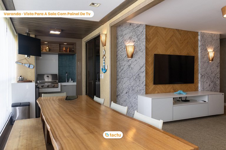 Apartamento enorme frente mar no Mandara