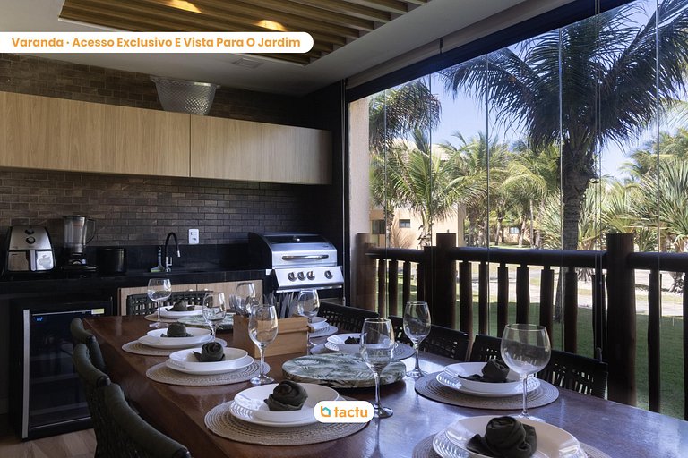 Apartamento térreo luxuoso no VG Sun Cumbuco