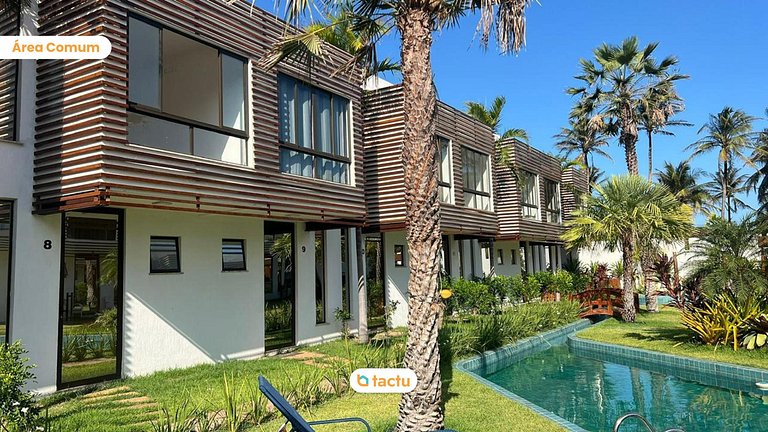 Duplex luxo em condomínio ao lado da praia