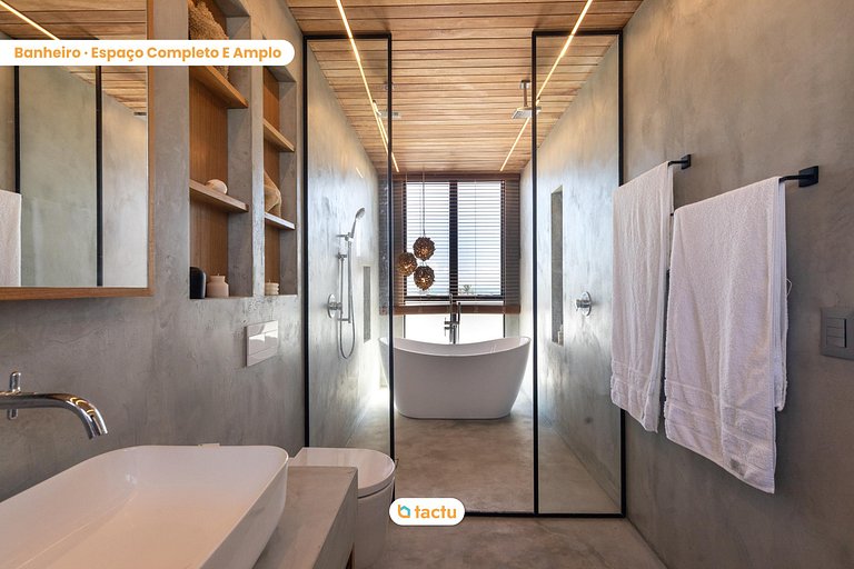 Villa Luzes Rooftop, Service et Vue Mer à Fortim