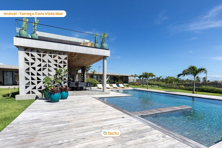 Villa Luzes Rooftop, Service and Sea View Fortim