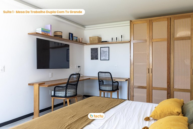 Villa Luzes Rooftop, Service et Vue Mer à Fortim